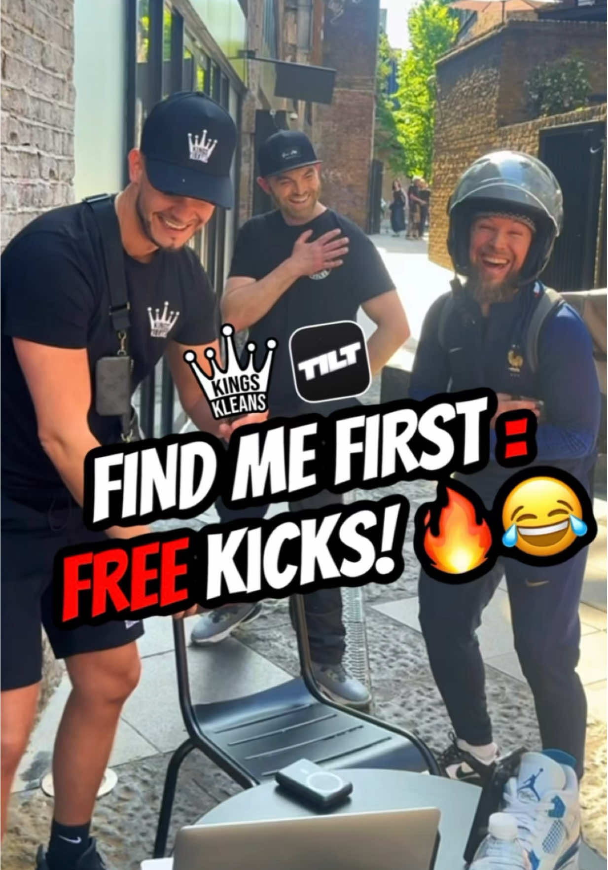FIRST TO FIND ME GETS FREE KICKS 😱🔥 MESSAGE CODE “KINGSKICKS” FOR YOU OWN PAIR ✅ Who’s pulling up first for the next free kicks drop? ⏳ You never know where we’ll be… but the first to find us wins big! 📍👟 This time we hid out in Camden — no clues, no hints, just a secret live location drop on our stream for the real ones tapped in! 🕵️‍♂️📲 Five minutes in… Elle found me! And YES — she bagged a brand new pair of Military Blue Jordan 4s for FREE! 💙🔥 What made it even better? She’s been riding with us from early — supporting on the Tilt streams, rocking Kings Kleans merch, and showing love from day one! ✊❤️ That’s what this is all about. The community. The culture. The love. Then Karim pulled up just a few minutes too late — but he’s another loyal one who’s been active in the streams, so I had to bless him too! 👑🎁 He already had the @CrepProtect Crep Wipes we were giving as runner-up… so we handed him a King’s Kleans hat too! 🧢 We’re doing this again. Soon. And ONLY those locked into the  streams will get the drop locations first… 🧠 Free Kicks Friday at 6PM. Free Kicks Sunday at 6PM. Every. Single. Week. ⏱️ (Message “KINGSKICKS” for access)✅ This is bigger than just sneakers. It’s about changing the game, giving without expecting, and building something real with the people who believe in us. 💭 When I win, we win. And every pair we give is just the beginning. Message “KINGSKICKS” to get access to future drops and don’t miss the next one! 📩