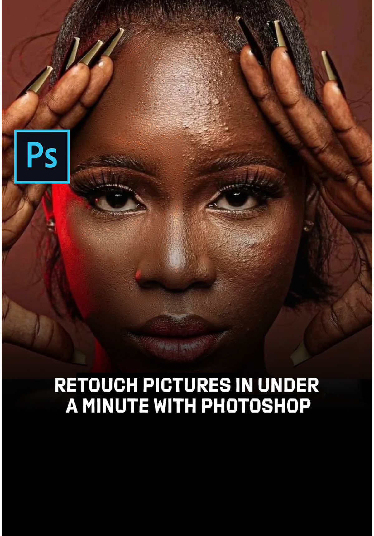 How I Retouch my pictures in under a minute! 😱🧑‍💻 #tutorial #graphicdesign #retouch 