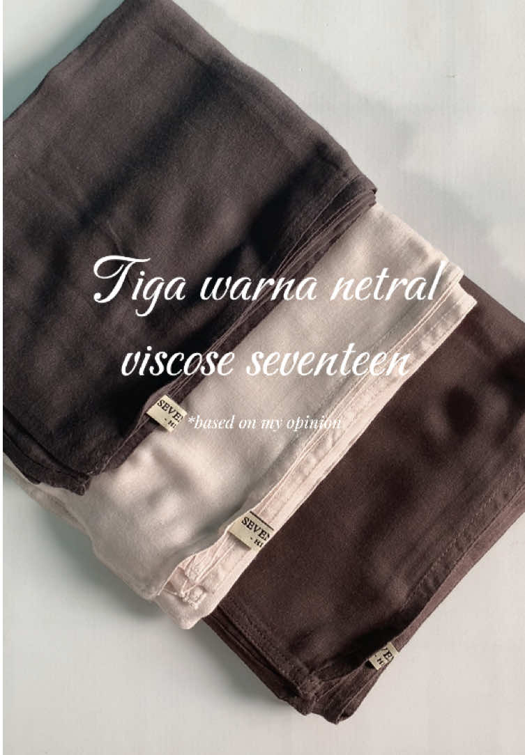 Tiga warna netral viscose seventeen. Charcoal itu warna abu arang gelap, butter cream warnanya cream netral, coffee warnanya perpaduan abu dan coklat yang pas. Ketiganya cocok buat di mix and match sama banyak warna baju. Semoga membantu 🤗 #viscoseseventeen#pashminaviscoseseventeen#viscoseseventeencharcoal#viscoseseventeenbuttercream#viscoseseventeencoffee#viscosecream#viscosenetral#viscosenemplok