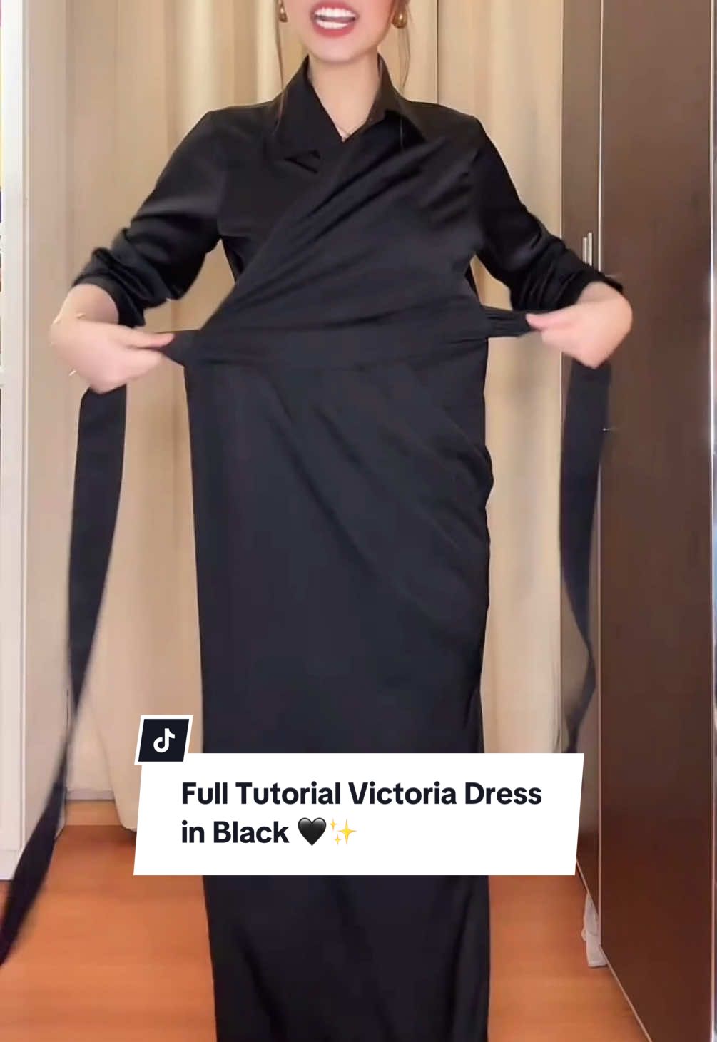 Full Tutorial Victoria Dress in Black 🖤✨ #tiktokshop #racuntiktok #fashiontiktok #atasanwanita #koreanstyle #blousewanita #CapCut 