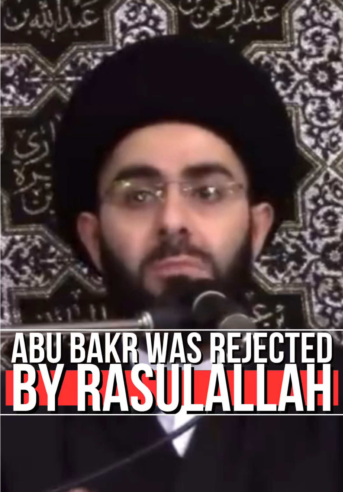Abu Bakr was rejected by rasulallah —— #Islam #Muslim #Quran #Ahlulbayt #ShiaLectures #IslamicLectures #abubakar #rasoulallah #mohammed #rejected 