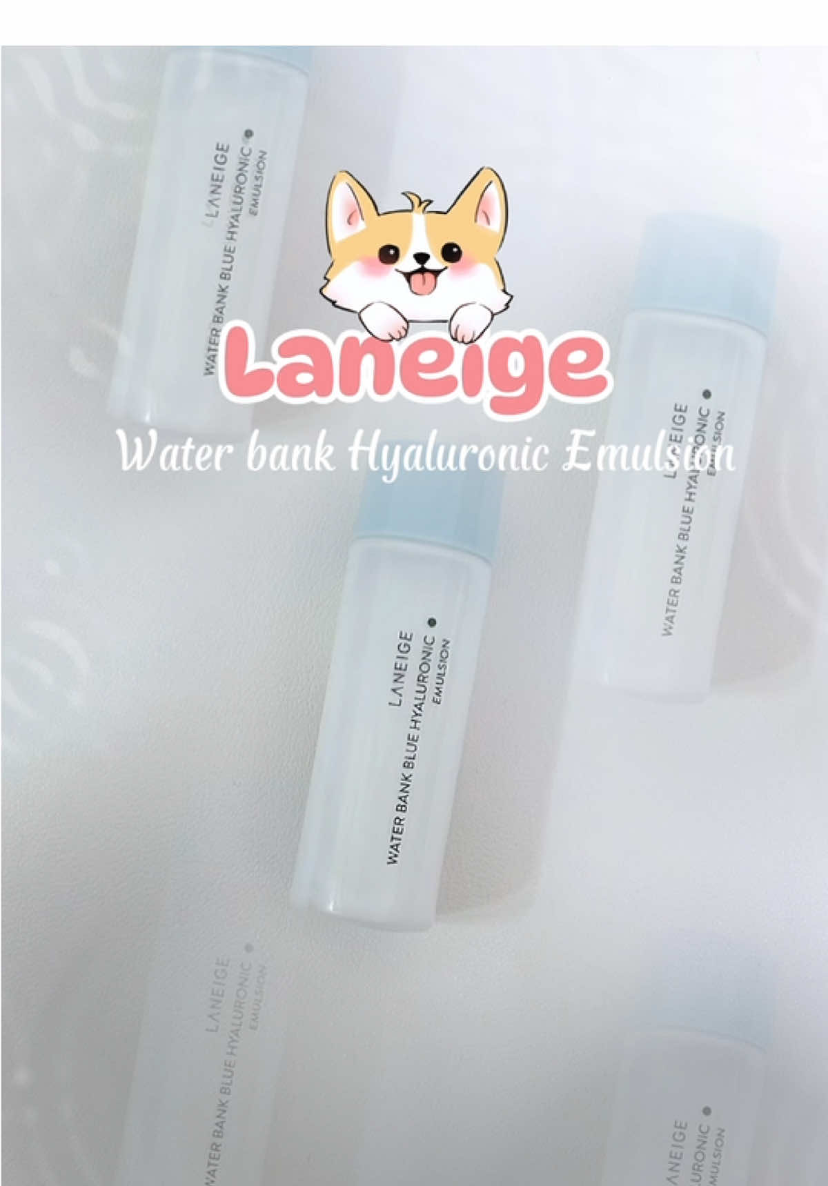 Bí mật làn da căng mịn 💧: laneige water bank Hyaluronic emulsion  #laneige #capam #skincare #xuhuong 
