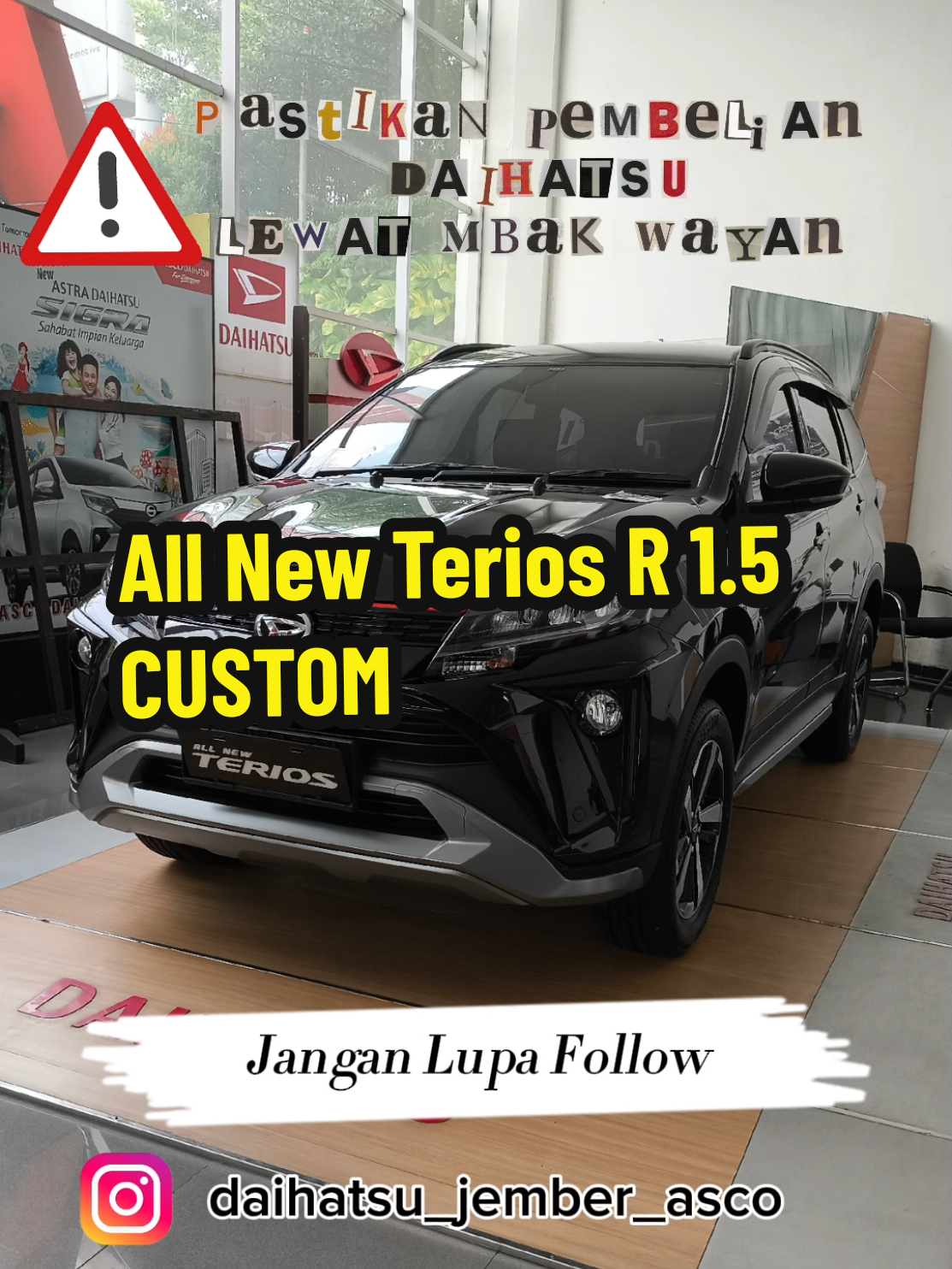 Tampilan lebih mewah & elegan TAPI tetap garang bertenaga.. Cocok buat kamu berjiwa muda atraktif yang suka berkegiatan diluar & suka tantangan.. #mobil #Suv #terios #daihatsuterios #daihatsujember 