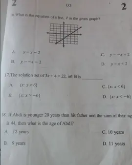Medium level school certificate examination #maths #grade8, 2016, E.T.C,Part 4 #student #of #Ethiopia #jigjiga #somali #somalitiktok #foryou 