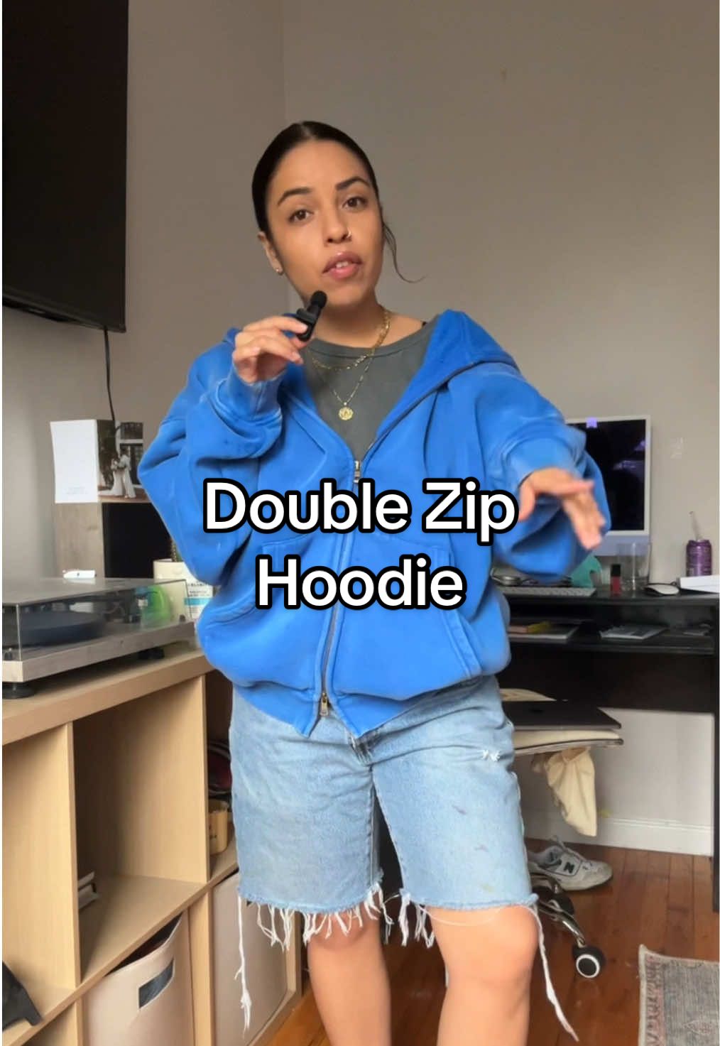 Wearing size small / bright blue! #faiable #faiablehoodie #zipuphoodie #hoodie #bluehoodie 