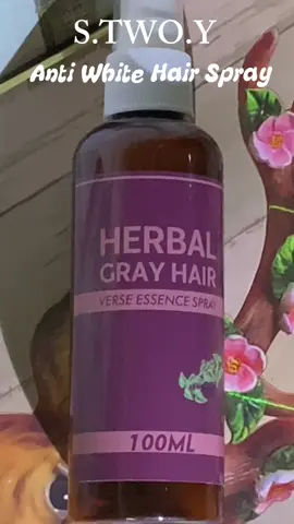 Do you have a problem with white hairs? other color hair? Well, here's the perfect solution for you! #herbalgrayhair #antiwhitehairspray #stwoy #tiktokaffiliate 