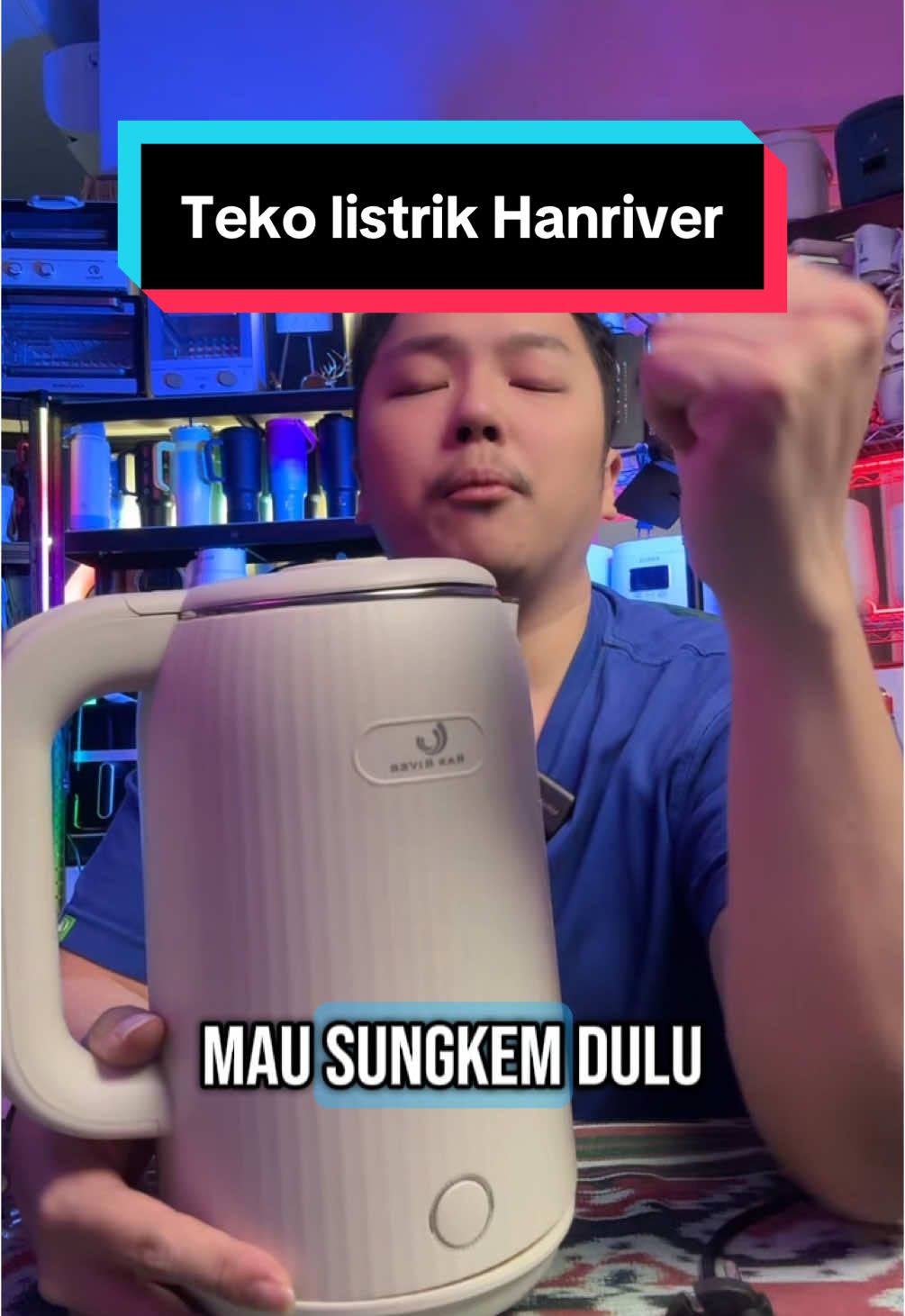 Teko listrik Han River 2.5L Foodgrade stainless baja 304 lapisan ketel luar ganda sudah tahan panas..mesin otomatis berhenti saat mendidih.daya rendah bergaransi #tekolistrik #belanjaditiktok #payday #tiktok #wibgajian