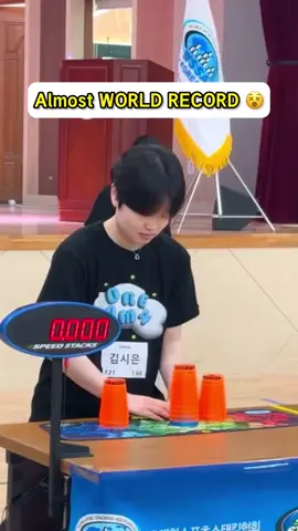 Devastatingly close 😭 #sportstacking #speedstacking #cupstacking #speedstacks #fast 