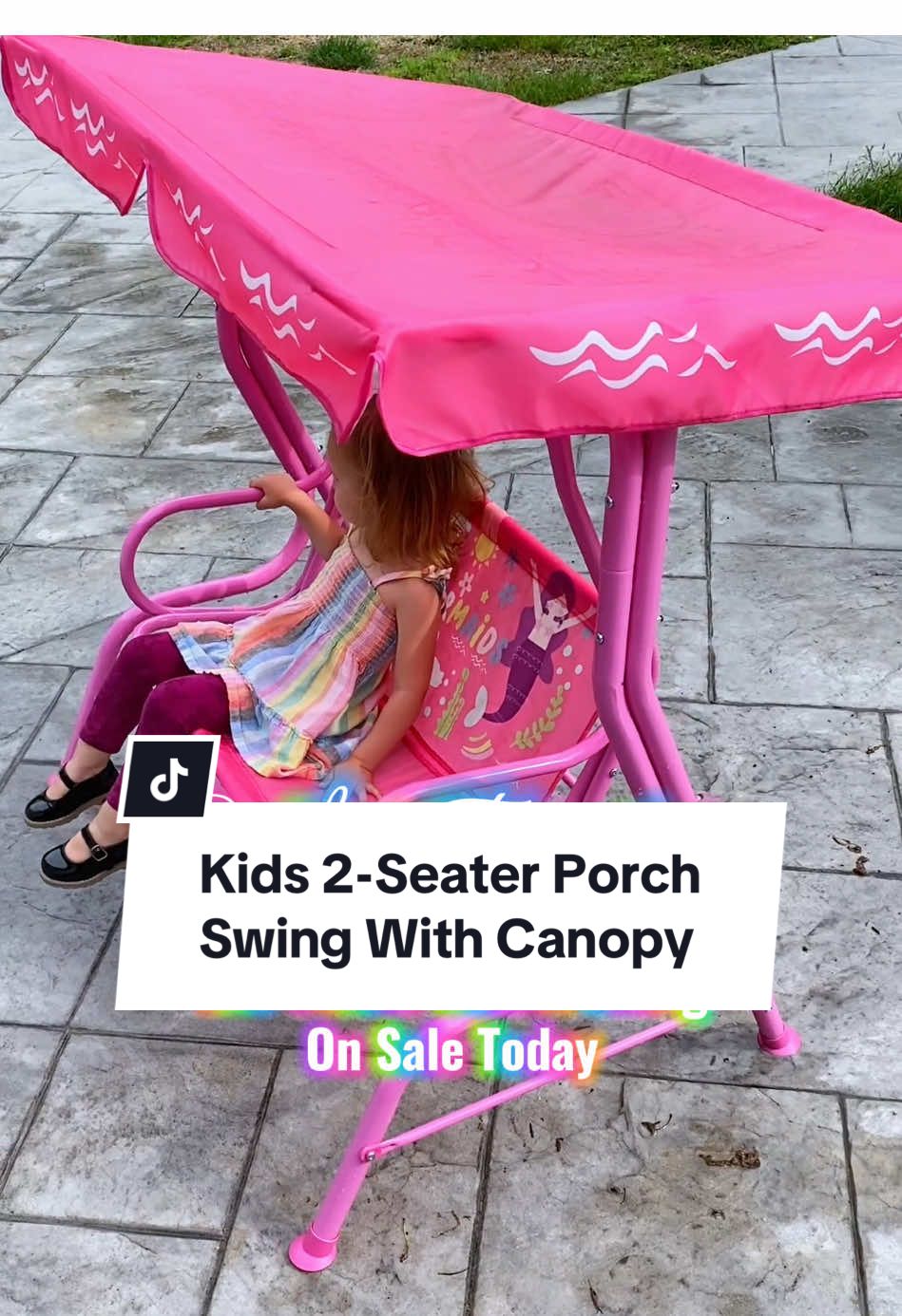 Replying to @DivineDealsbySimone the cutest swing for kids! different colors available✨ #swing #porchswing #kidsswing #outdoorswing #outdoorfurniture #toddler #outdoorfun #outdoorchair #toddlermom #outdoortoys #patiofurniture #Summer #toddlermusthaves #tiktokshopmemorialday #patioswing 