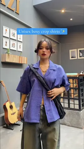 Unisex boxy crop shirt✨clothingstorenepal#steezandvogue 