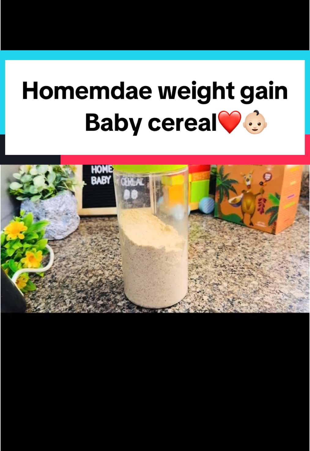 Homemade weight gain cereal for babies Ingredients: •	½ cup phool makhana (fox nuts) •	½ cup rice flakes (poha) •	½ cup oats •	¼ cup almonds (badam) •	¼ cup cashews (kaju) •	¼ cup suji (semolina) •	2 tbsp date powder #cutebaby #babyfood #cutebaby #babyfood #babylove #babymama #babytiktok #kids #goviral #viral #foryou 