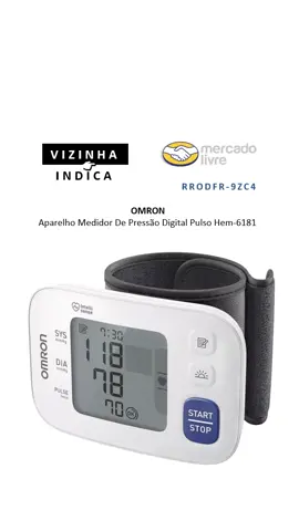 🔆 OMRON Aparelho Medidor De Pressão Digital Pulso Hem-6181 de ~R$ 145,90~  por  *R$ 97,00* 🔎 35% OFF no Mercado Livre 🔎 RRODFR-9ZC4 🛒 https://mercadolivre.com/sec/2WbhsPC @vizinhaindica   @mercadolivre   @omron.official