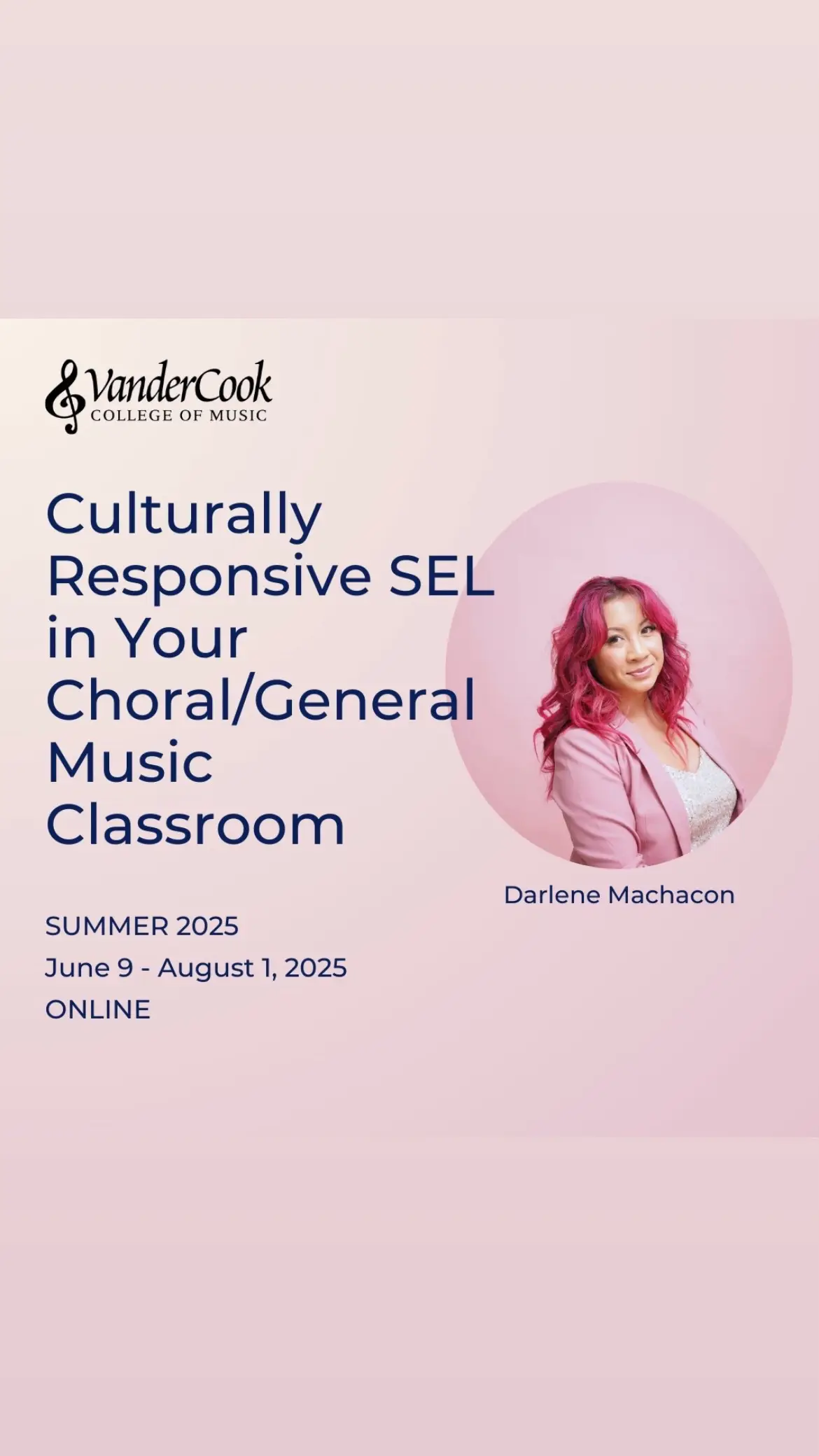 Music teachers - I got you!  By popular demand, this class is BACK for the summer session at VanderCook College of Music. WARNING ⚠️- this is not a “sit and get” kind of course.  You will be required to:  1. Deeply reflect on your teacher positionality  2. Read, write and engage with others’ takeaways  3. Create original projects and documents to prepare your mindset for the year  Feel free to comment if you have any questions. Link is in bio to register! Spots are filling up FAST 💨  #musicteacher #musicteachersoftiktok #musiceducation #musiceducators #teaching #teachertok 