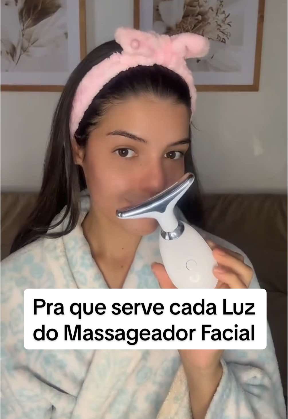 Pra que serve cada luz do massageador facial  #skincare #rotinadeskincare #massageadorfacial #cuidadoscomapele #dicasdebeleza #tiktokshopchegou 