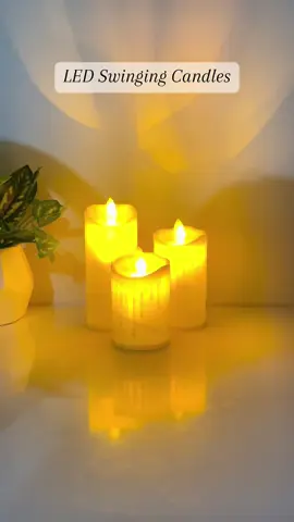 LED swinging candles 🕯️+ FREE battery Flameless and Portable ,safe for kids #candles #ledcandles #swingingcandles #flamelesscandle #decoration 