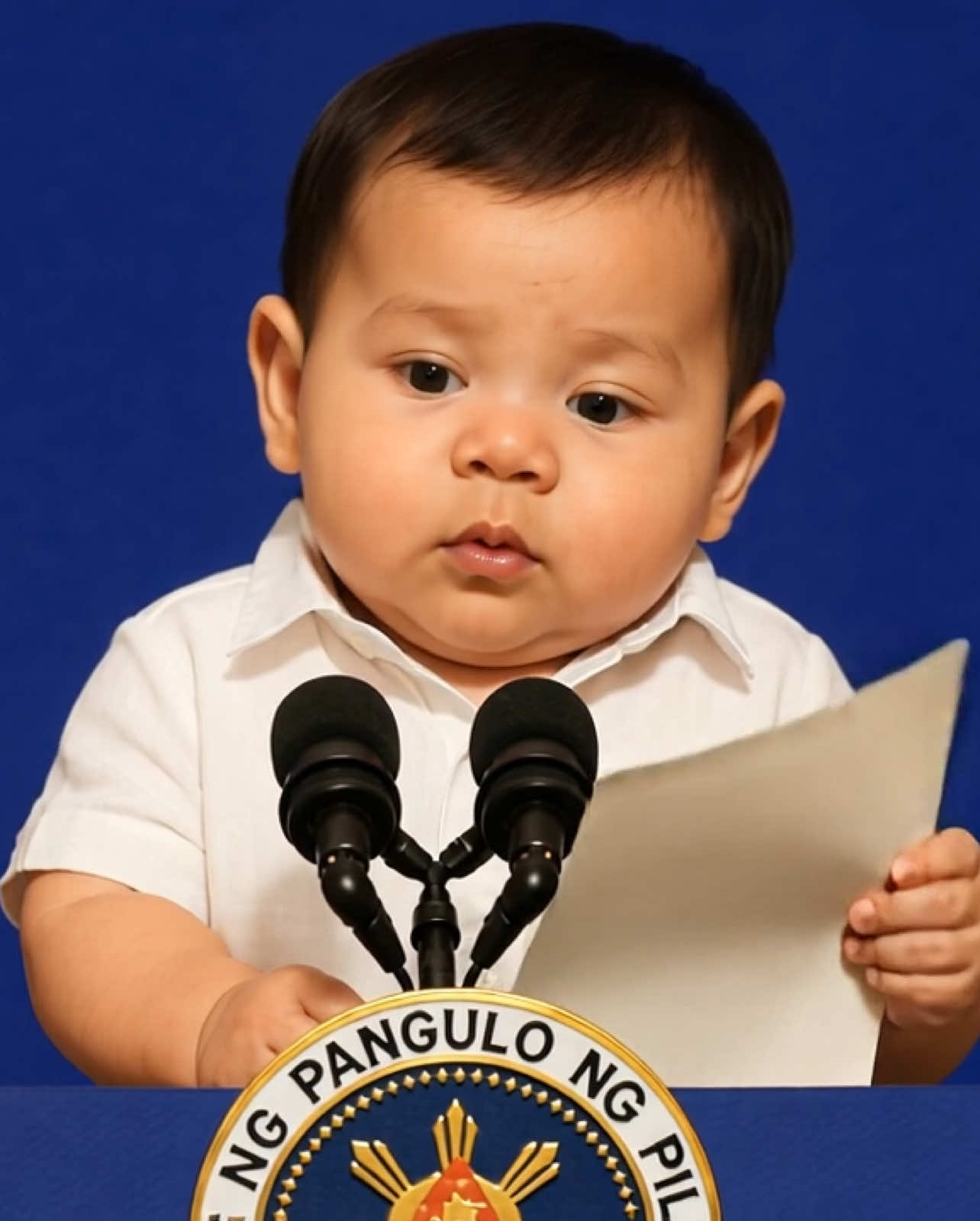Even baby me knows: Real ones don’t need teleprompters! #duterte #dutertelangmalakas👊 #fyp #foryoupage #fpprd 