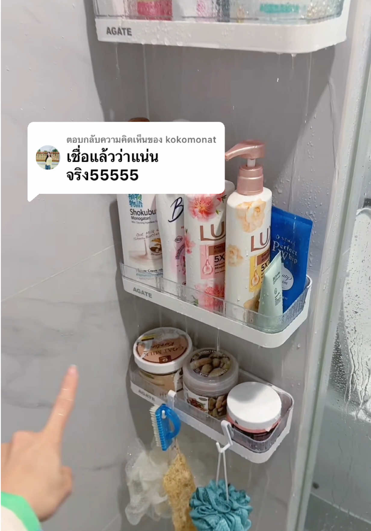 ตอบกลับ @kokomonat อย่าลืมเช็ดทำความสะอาดผนังให้ก่อนนะคะ กาวเหนียวหนึบติดแน่นจริงโดนน้ำฉ่ำได้ทุกวันค่า💦😂 #ชั้นวางแชมพู #ชั้นวางของอเนกประสงค์ #ของใช้ในบ้าน #ชั้นวางของในห้องน้ํา #ที่วางของติดผนัง #ชั้นวางของติดผนังไม่ต้องเจาะ 