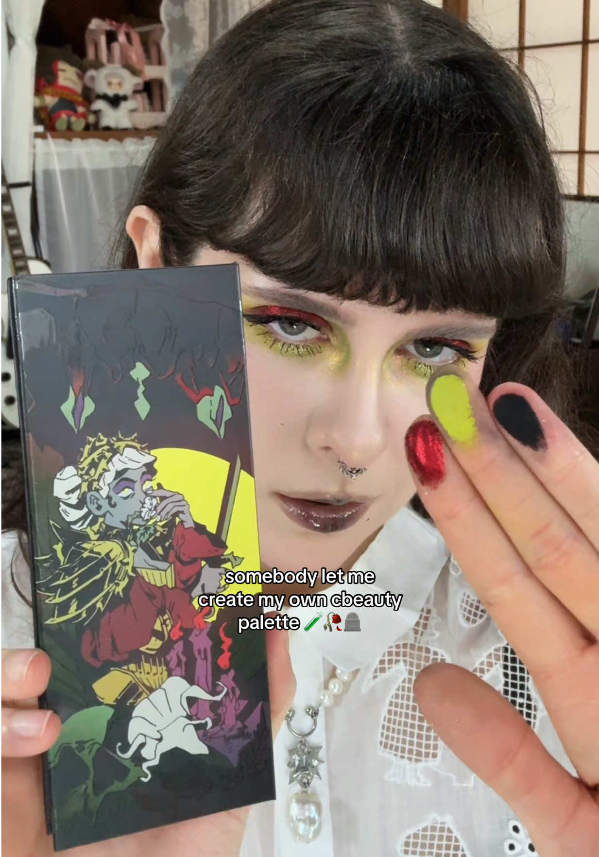 she comes out on the 19th… 📜 stay tuned for the full reveal !! @CbeautyMall #cbeauty #chinesemakeup #gothmakeup #ghoulinjapan 