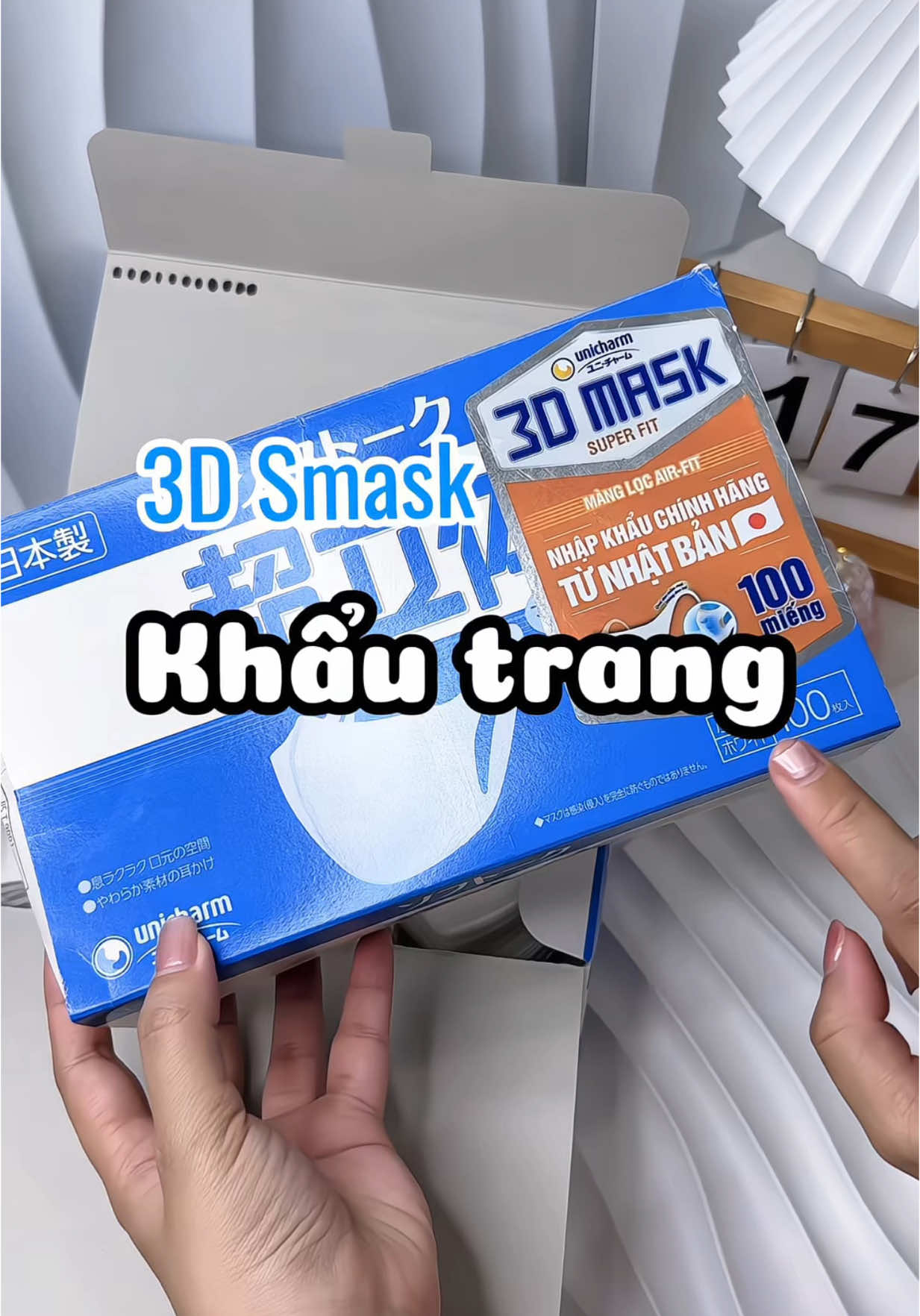 Khẩu trang Unicharm 3D Smask thoáng khí, quai đeo co giãn giúp bạn tự tin khi sử dụng phù hợp với mọi loại da #khautrang #khautrang3d #unicharm #lamdep #reviewlamdep #linhthone 