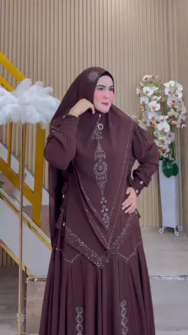 uuhh cantik bgt ya coklat mahogani nya😍😍 #mewahmurahberkwalitas #gamissyarimewah #ootdhijabstyle 