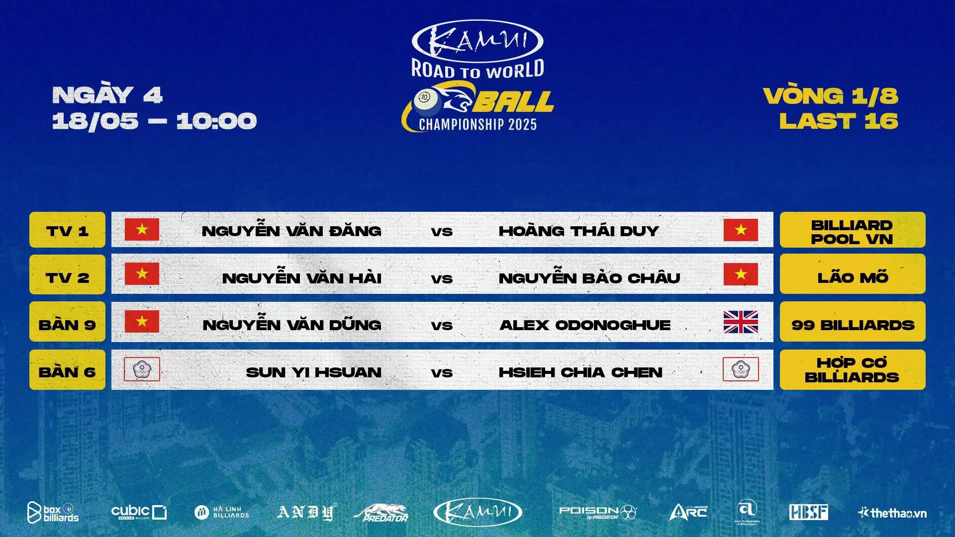 Lịch thi đấu ngày mai 18/5, Vòng loại 10 ball Road to World Championship 2025   Mai mình live 2 trận: - Trận 10h: Nguyễn Văn Đăng vs Hoàng Thái Duy - Trận 12h: Chu Việt Hoàng( Hoàng PT) vs Dương Quốc Hoàng( Hoàng Sao) Hẹn ae ngày mai nhé, mãi iu #10ball #hoangsao #duongquochoang #bia #billiards #viral #trending #xh #xuhuong 