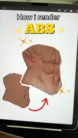 How i render ✨ABS ✨ #artist #rendering #process #render #tips #study #tuto #tutorial #tutorials #tutoriel #abs #body 