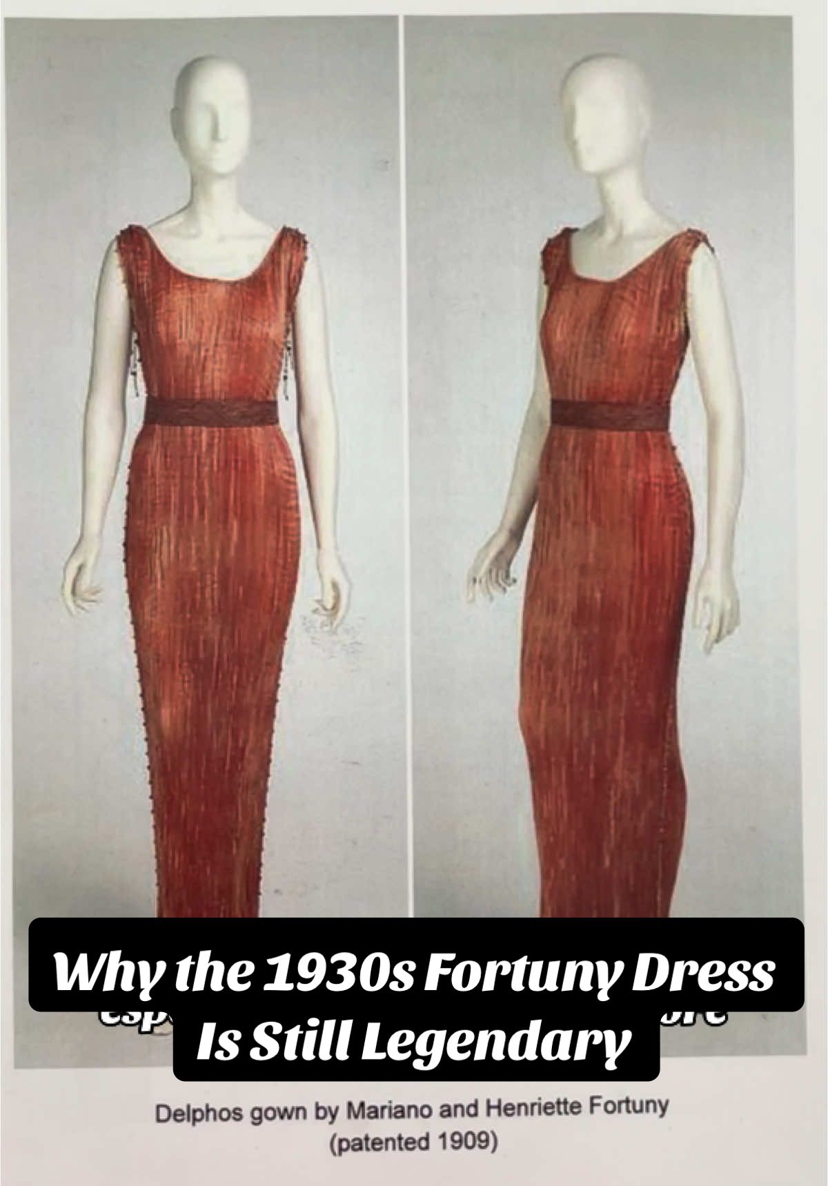 I’ve always been drawn to vintage clothing, but the 1930s Fortuny gown is on another level. It’s art, history, and fashion - all in one breathtaking silhouette!✨ #fortuny #vintagefashion #vintagecouture #museum #1930sfashion #fashionhistory #historicalfashion #slowfashion 