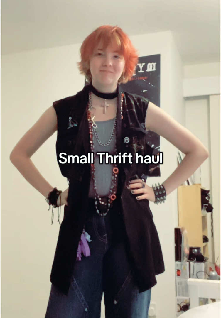 Thrift haull  #thrift #thrifting #charity #stores #secondhand #fitcheck #alt #alternative #altperson #coolperson #goth #gothgirl #50s #vintage #vintagestyle #80s #vibes #fyp #genderfluid #androgyny #wlw #viral #blowup