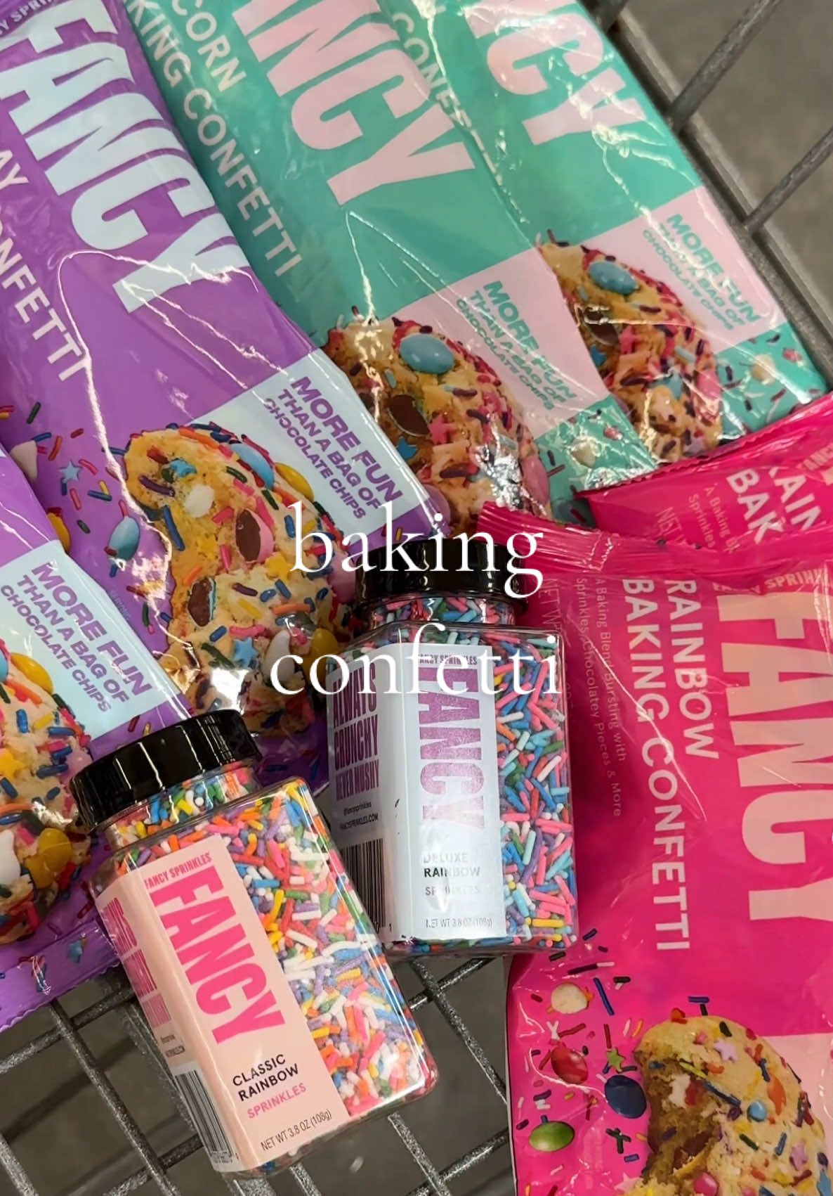 Stocking up on my fav baking essentials💕@Walmart finds + a sparkle from @Fancy Sprinkles® #fancysprinklespartner #asmr #bakingconfetti #restock #spring 