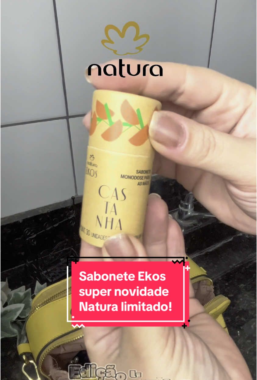 Sabonete monodose castanha da linha Ekos com cheirinho sem igual @Natura Loja Oficial #ekos #ekoscastanha #ekoscastaña #naturaekos #sabonetenatura 