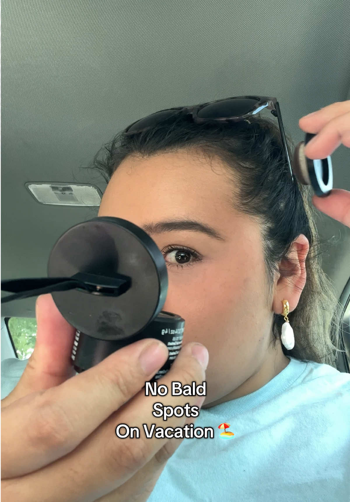 On vacation means @@boldify on the go 🏝️🛫 #boldify #hairtok #tiktokshopfinds #hairlinepowder #hairhack #quickfix #ugc 