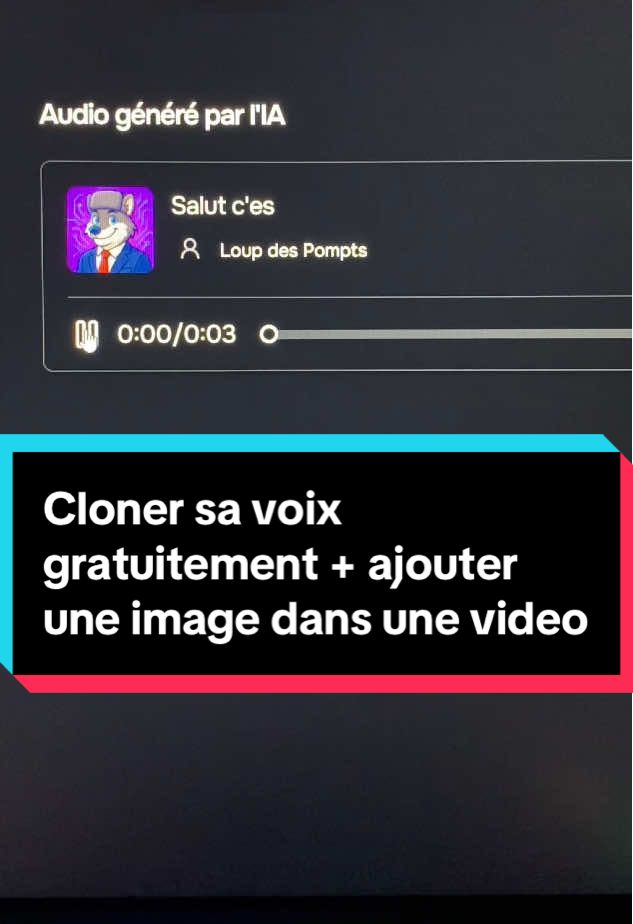 Cette ia clone ta voix gratuitement en 30 secondes 🤯 essaye la et dis moi ce que t'en penses 😉 #ia #chatgpt #gratuit #astuce #prompt #voice 