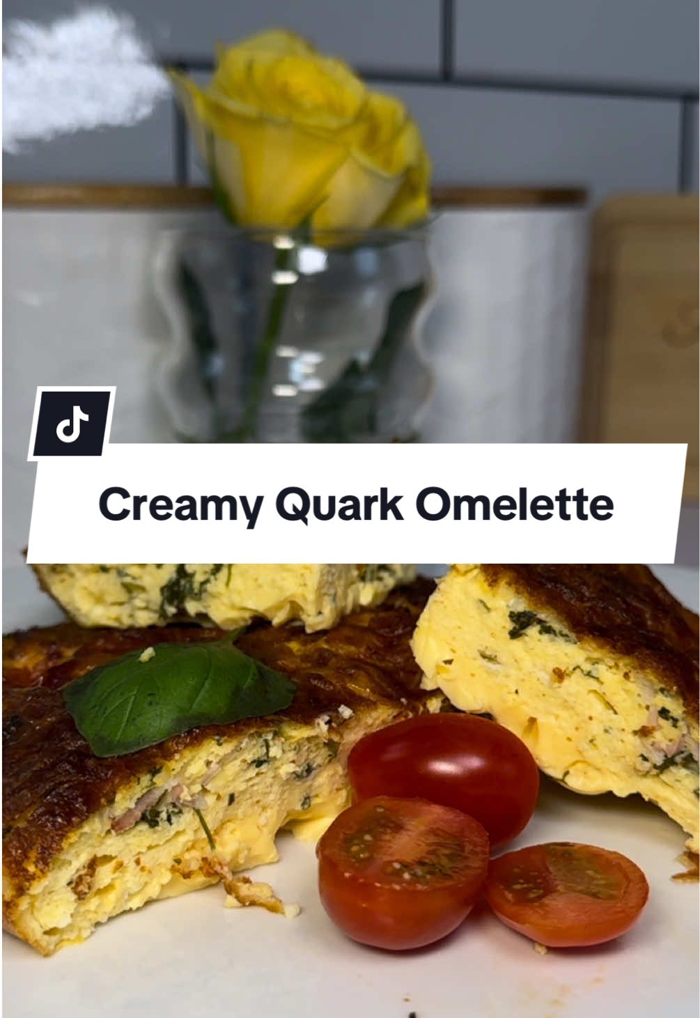 Creamy Quark Omelette – Protein Breakfast in 5 Minutes! Ingredients: 	•	3 eggs 	•	2 tablespoons of quark 	•	1 small tomato (chopped) 	•	A few slices of bacon (pre-cooked or crispy fried) 	•	Grated mozzarella cheese (as much as you like) 	•	Salt, pepper, and your favorite spices Instructions: 	1.	In a bowl, whisk the eggs with quark until smooth. 	2.	Add salt, pepper, and any spices you love. 	3.	Stir in chopped tomato and bacon. 	4.	Pour the mixture into a preheated non-stick pan or air fryer-safe dish. 	5.	Sprinkle mozzarella on top. 	6.	Cook in the air fryer or oven at 180°C / 360°F for about 20 minutes, until golden and set. Super creamy, rich in protein, and perfect for breakfast or brunch!  #airfryer  #airfryer #aurfryerrecipe #airfryerfrau #airfryermaster #airfrau #bake #chickenliver   #airfryerrecipes #frühstücksideen #wundereggs #homemade  #veggies #lowcal #dietmeal  #omelette  #toasted #toast #tasty #yumm #asmr #veggies #pizza #easypizza #pasta #americanfood #chickenhearts #eggs #airfryereggs   #GlowUpCetaphil 