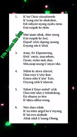 #efik #fyp #fyppp #christiantok #hymns_with_lyrics #akwaibomtiktokers #goviral #iwanttogoviral #viralpost #viralvideos 