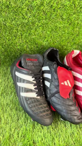 5 generations of Predators in the classic Predator red. Which ones are you picking? 🔴 #adidas #adidasfootball #adidaspredator #footballboots #footballcleats #Soccer #football #retrofootballboots #rarefootballboots 