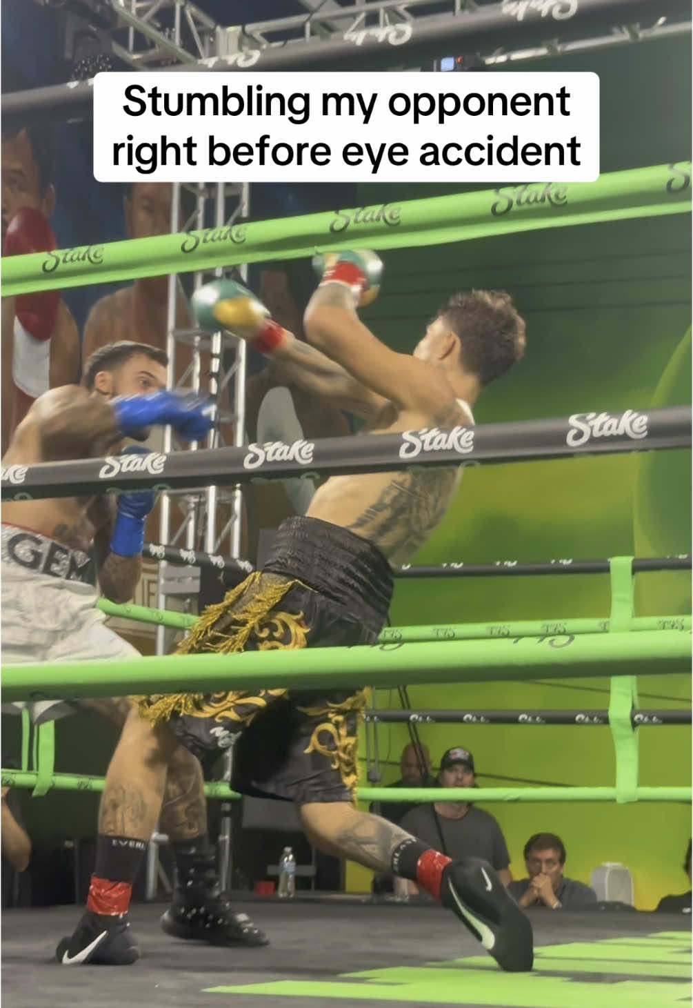 Right before eye accident. This fight was easily mine. But shit happens.