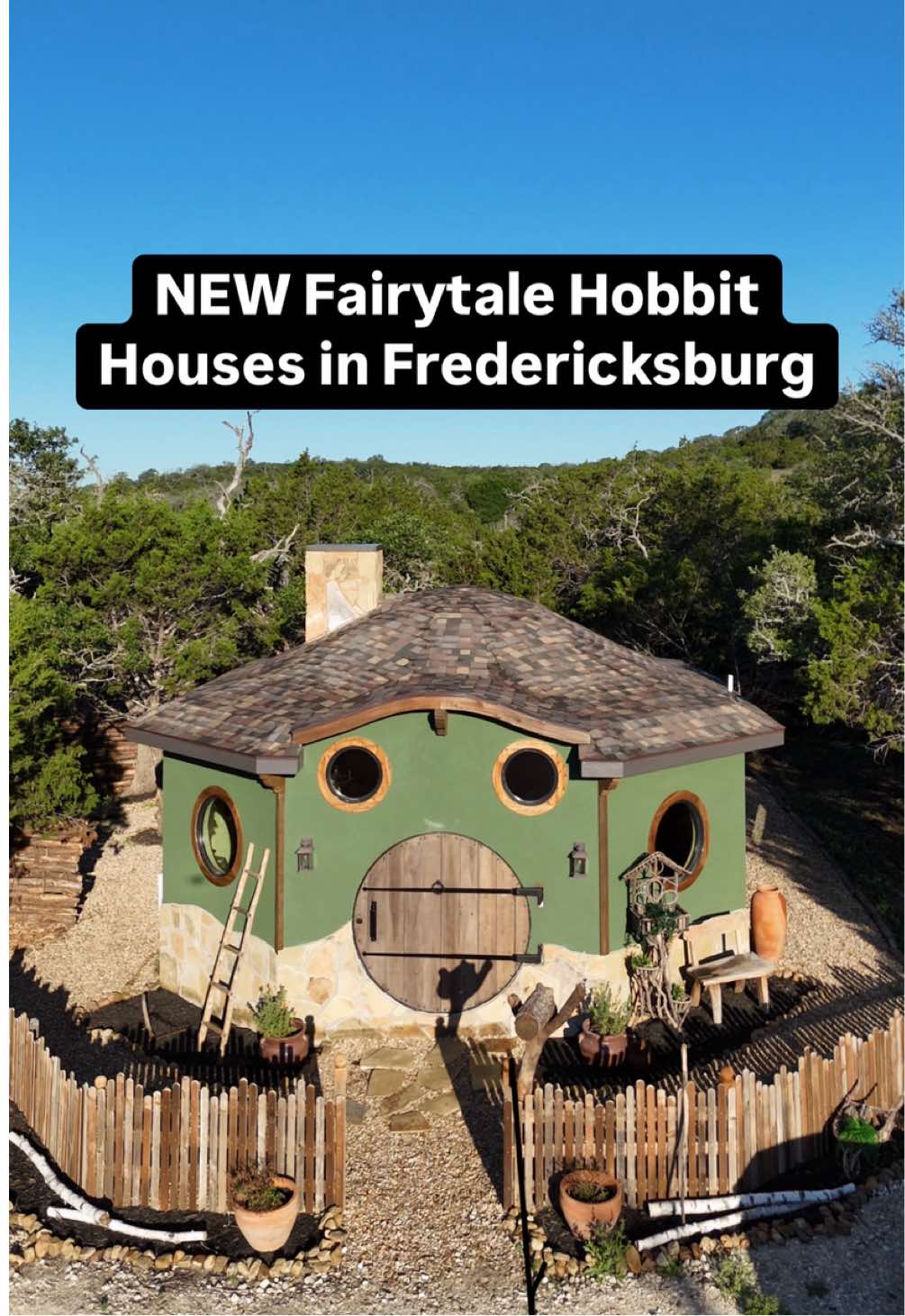 NEW WHIMSICAL FAIRYTALE HOBBIT HOUSES IN FREDERICKSBURG! Nestled in the scenic hills of Fredericksburg, TX, @Astryia’s cozy hobbit houses are straight out of a fantasy. Inspired by The Lord of the Rings, these magical stays let you step through a round door, sip coffee in the garden, or soak in your own private hot tub. There’s even a brand new pool on site, and you’re just minutes from the wineries. The ultimate Hill Country escape! Choose from three charming hobbit homes, each with its personality: 🌲 Woodsman 🏡 Traveler 🎨 Artist These one-of-a-kind homes are the perfect Texas Hill Country hideaway. Save, share, and tag your friends! . . . . . #HobbitHouseTexas #TexasHillCountry #FredericksburgTX #TexasGetaway #FairytaleStay #UniqueStaysTexas #texas #fredericksburg #fredericksburgtx #lordoftherings 