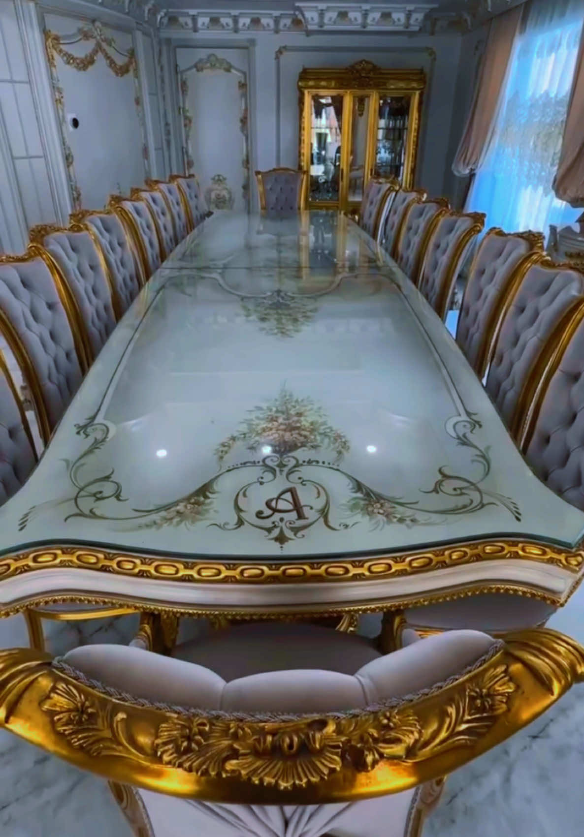 Dining room  Made of natural wood and hand carving Ayla antiques and furniture company, Egypt 🇪🇬.  #diningchair #diningroomdesign #diningtable #diningroomfurniture #diningroom #woodcarving #royalfurniture #interiorfurniture #interiordesign #italianfurniture #interiordecor #interiordesigner #luxury #furnitures #luxurylifestyle #furnituredesign #furniture #meetingtable #realstate #frenchfurniture #homefurniture #homedecor #homedecoration #luxurydecor #luxuryfurniture #classicfurniture #classicalfurniture #vintagefurniture 