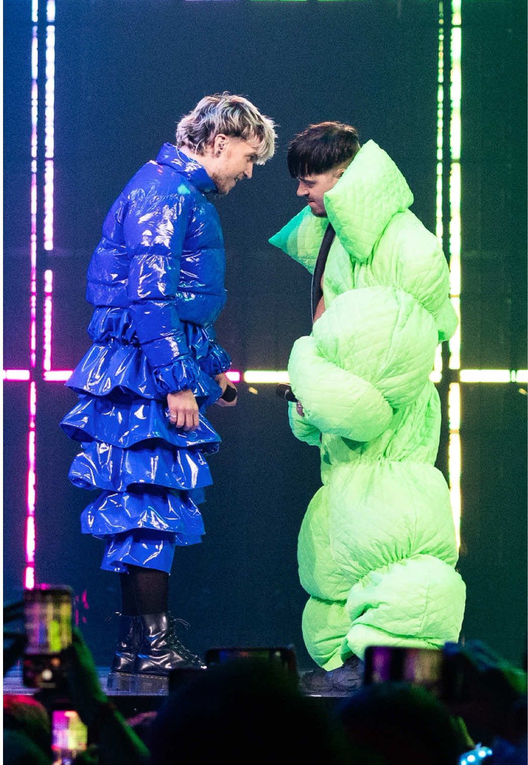 🇫🇮 Käärijä cha-cha-challenges Baby Lasagna to a mashup bout in the ring tim tagi dim 🇭🇷 @Käärijä @The Baby Lasagna Official #Eurovision2025 #Eurovision