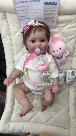 Brastoy Bebê Reborn Boneca Maddie Pintada Silicone Realistic Menina Original 48cm