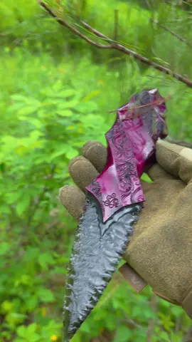 My Art #knapping #artwork #handmade #dagger #obsidian #purple #fyp