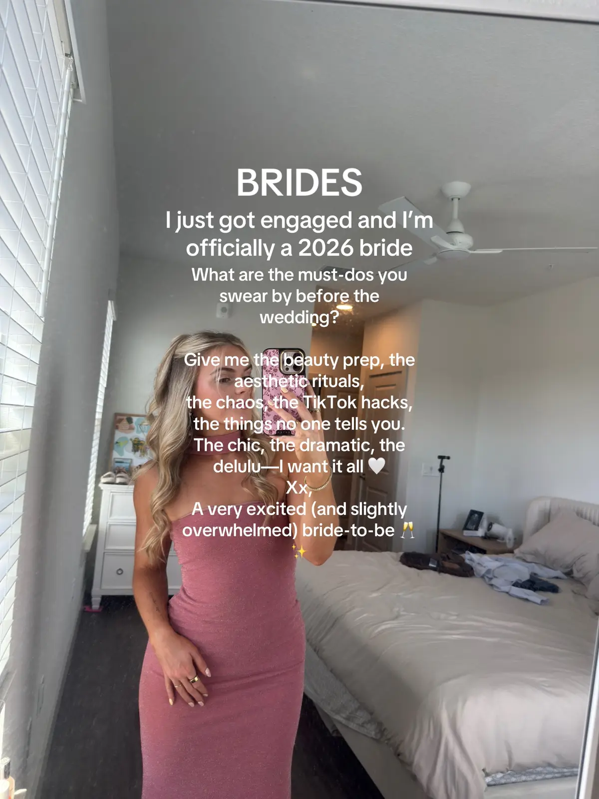 I need your holy grail bridal prep tips, glow-up routines, & all the juicy behind-the-scenes. What do I NEED to know before the big day?! #bride #bridal #bridetobe #wedding #weddingtiktok #weddingday #weddingdress #bridaldress #bridetok #weddingtok #weddingplanning #weddinginspo 
