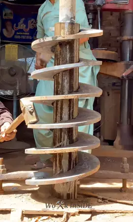 inside the factory screw conveyor making process #making #asmr #screw #conveyor #fyp #tik_tok 