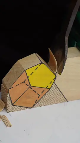 Wood carving pentagon #woodart #woodcarving #woodworking 