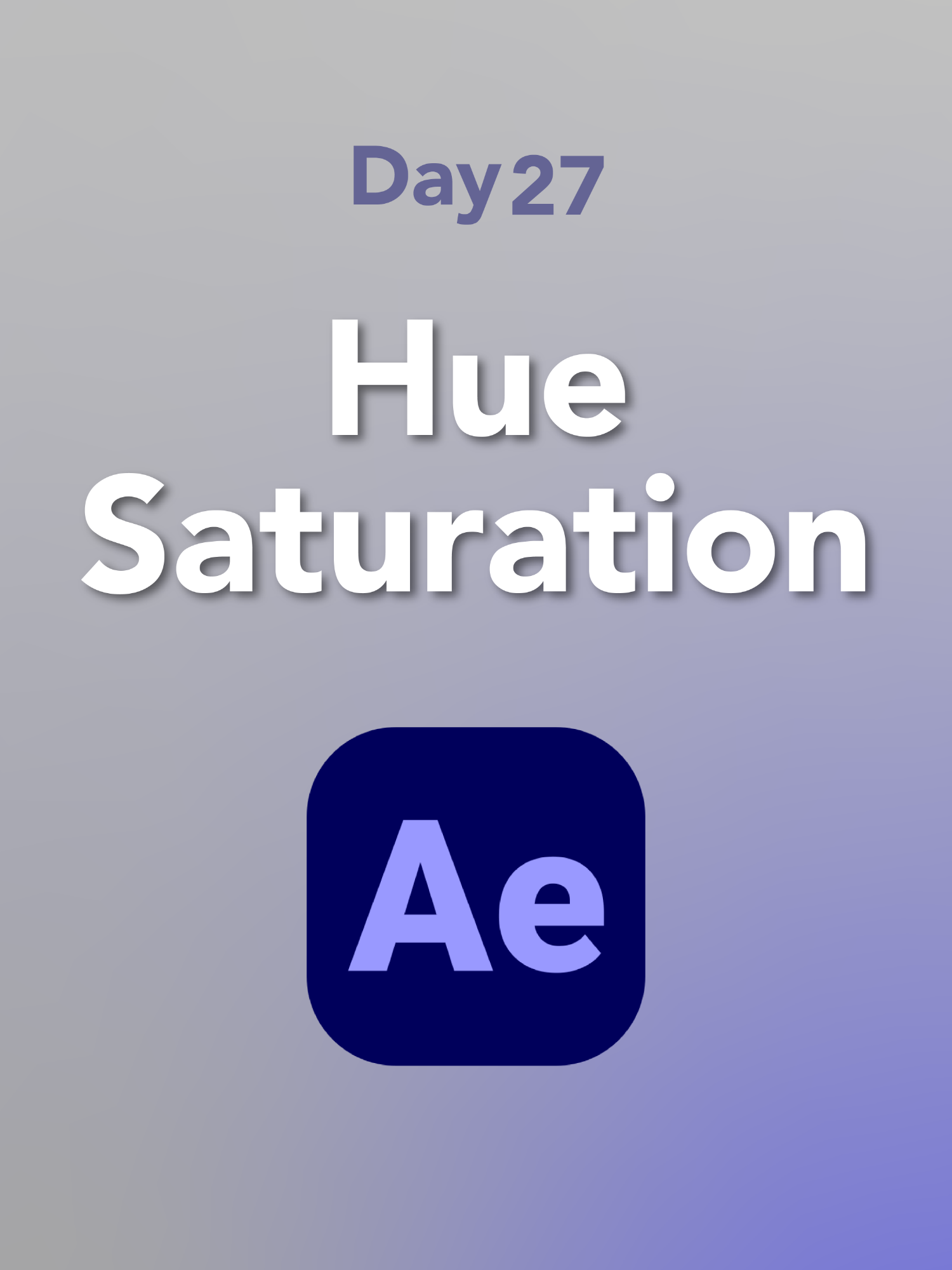 Day 27/50 – Hue/Saturation  Master one effect a day in After Effects.    #aftereffects # #افترافكتافكت #motivation #موشن_جرافيك #الخليج_العربي_اردن_عمان_مصر_تونس_المغرب #AE50Days