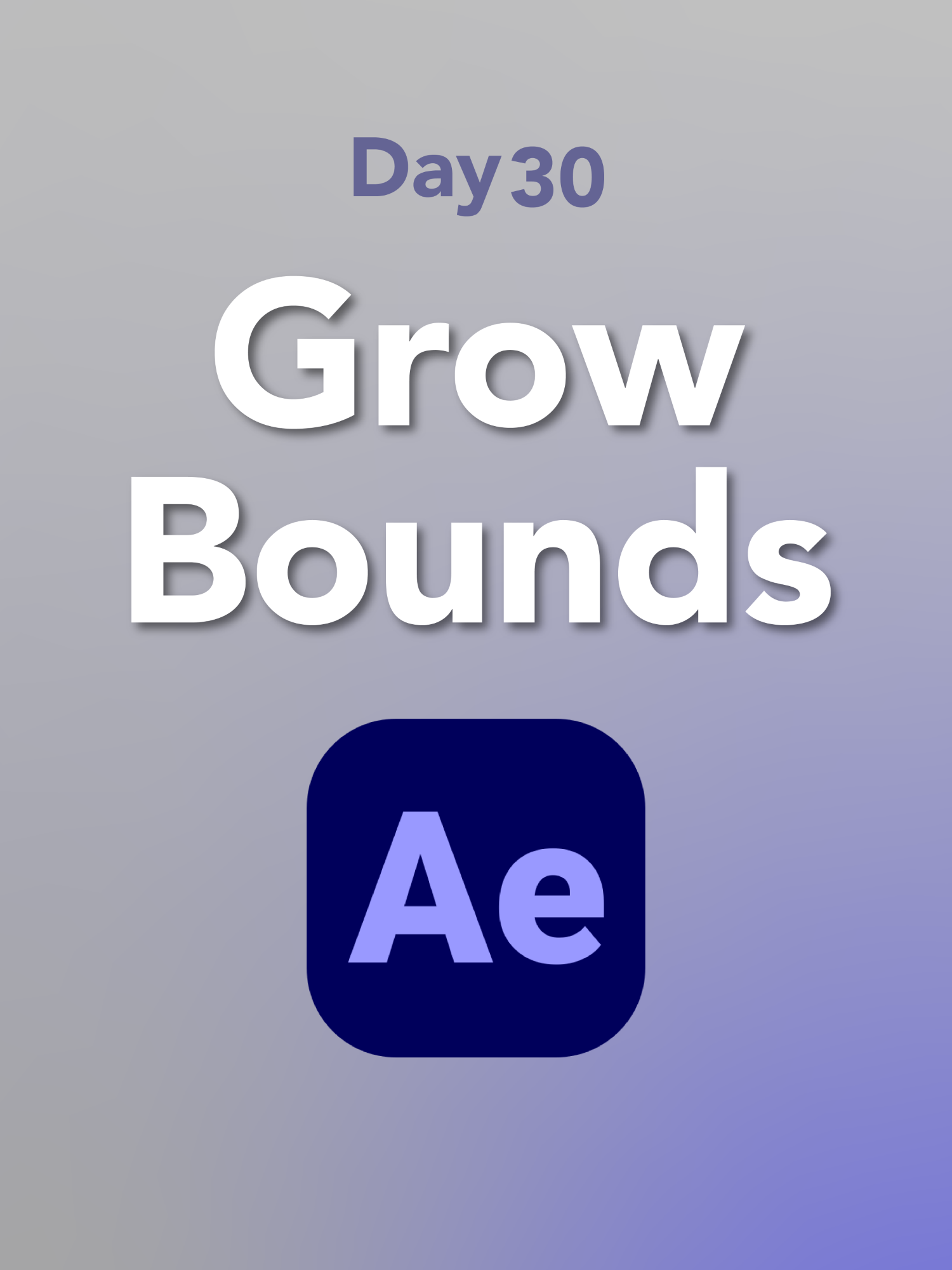 Day 30/50 – Grow Bounds  Master one effect a day in After Effects.    #aftereffects # #افترافكتافكت #motivation #موشن_جرافيك #الخليج_العربي_اردن_عمان_مصر_تونس_المغرب #AE50Days