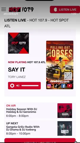 Atlanta Hot 107.9 Dj Holiday #PullingOutHorses 