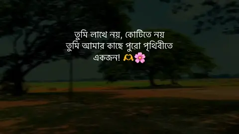 তুমি লাখে নয়, কোটিতে নয় তুমি আমার কাছে পুরো পৃথিবীতে একজন! 🫶🌸 #f#fypシf#foryouu#unfreezemyacountt#tiktoks#statusrohan__166 