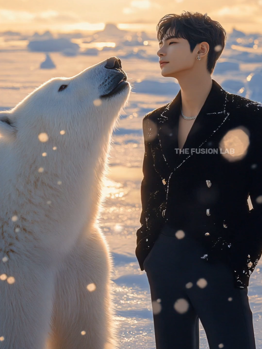 Human and Polar Bear Fusion #pixverse #pixverseai #hybrid #morph #animalfusion #aiart #ai #transform #livewallpaper #aifusion 
