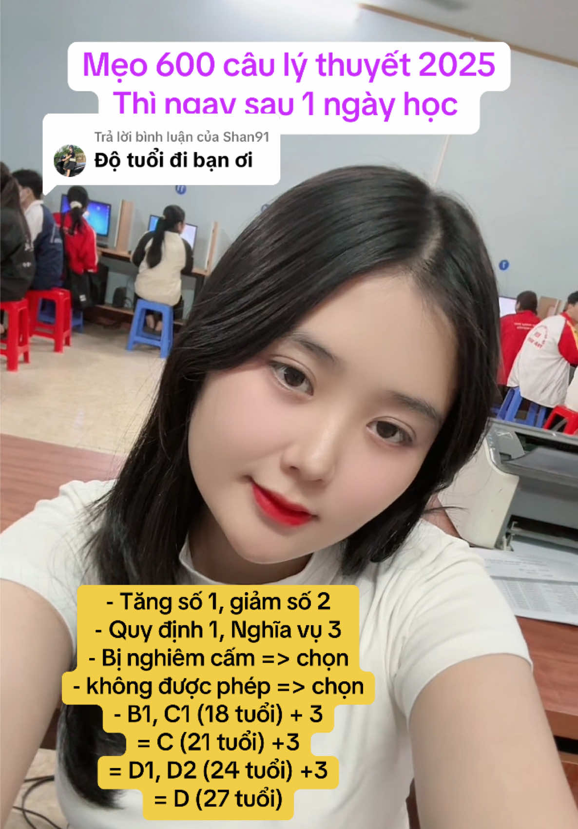 Trả lời @Shan91 có luôn bạn ơi. Chúc bạn thi tốt nhé #hocbanglaixe #banglaixe #meohoclaixe #viral #meohocnhanhlythuyet600cau 